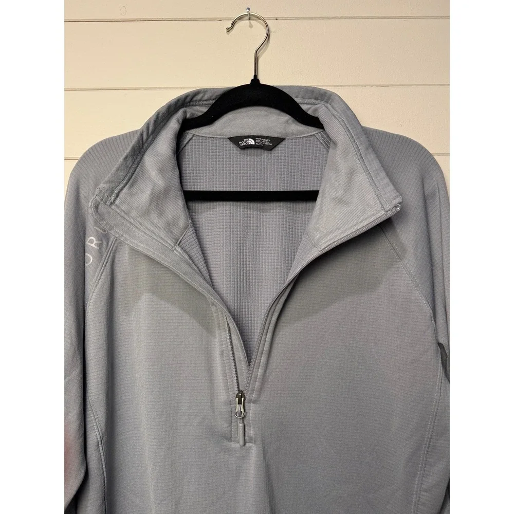 The North Face Mens Gray 1/4 Zip Long Sleeve‎ Pullover XL